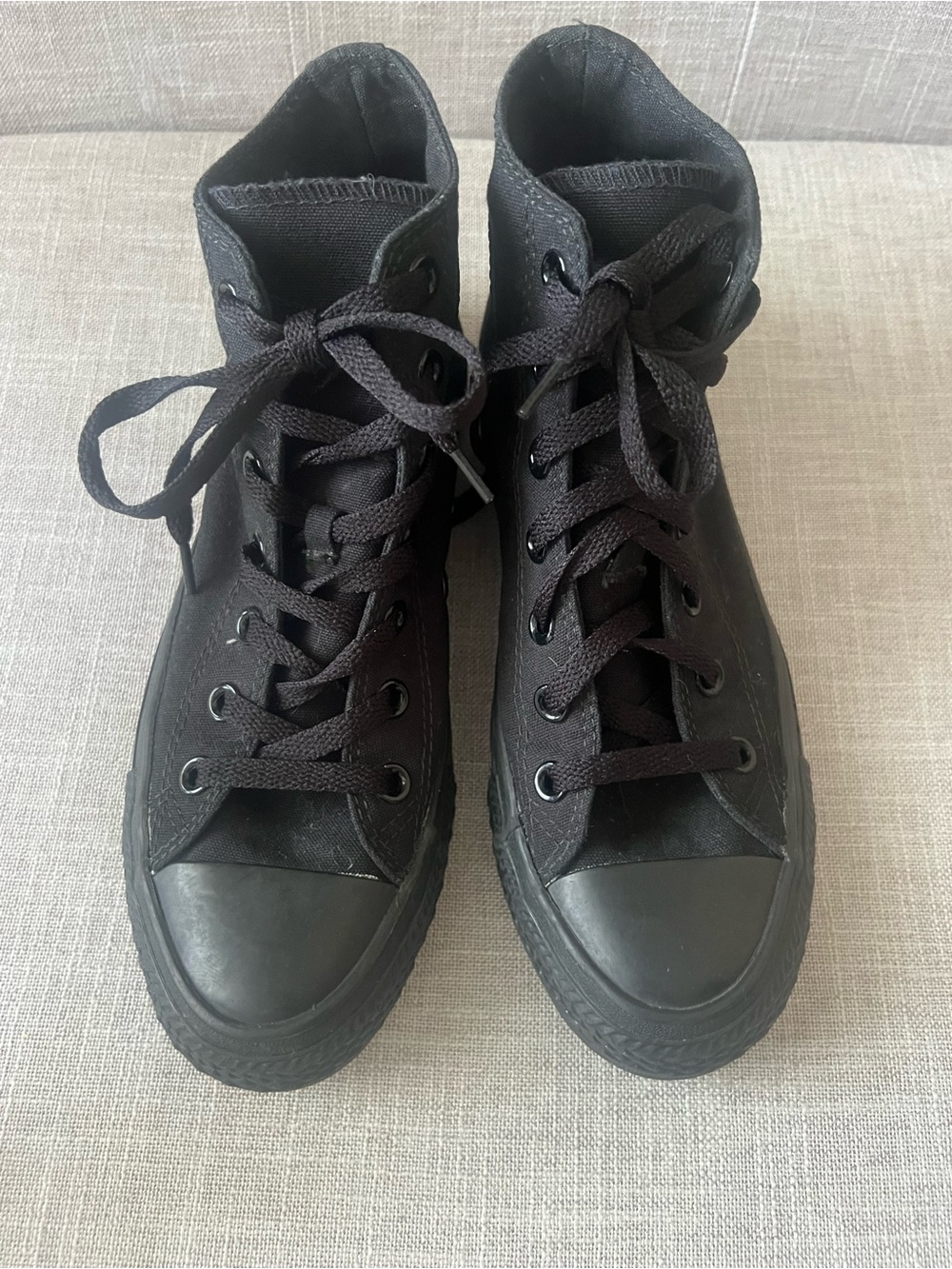 Converse All Star Black High-Top Canvas Sneakers, unisex W8, M6, Streetwear